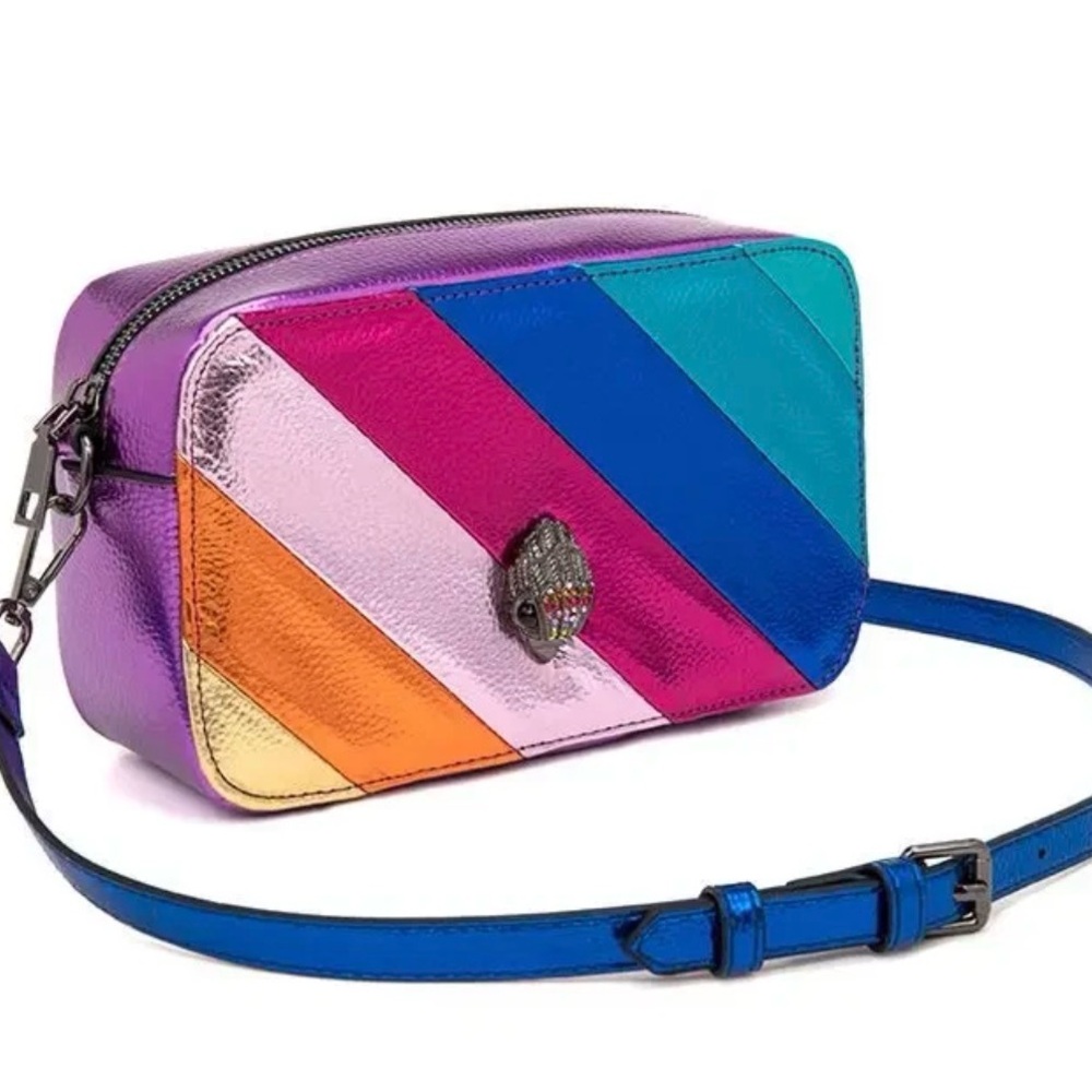 Kurt Geiger London Kensington Rainbow Leather Camera Crossbody Bag NWT - Picture 2 of 8